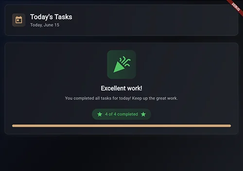 Daily Checklist Feature Interface